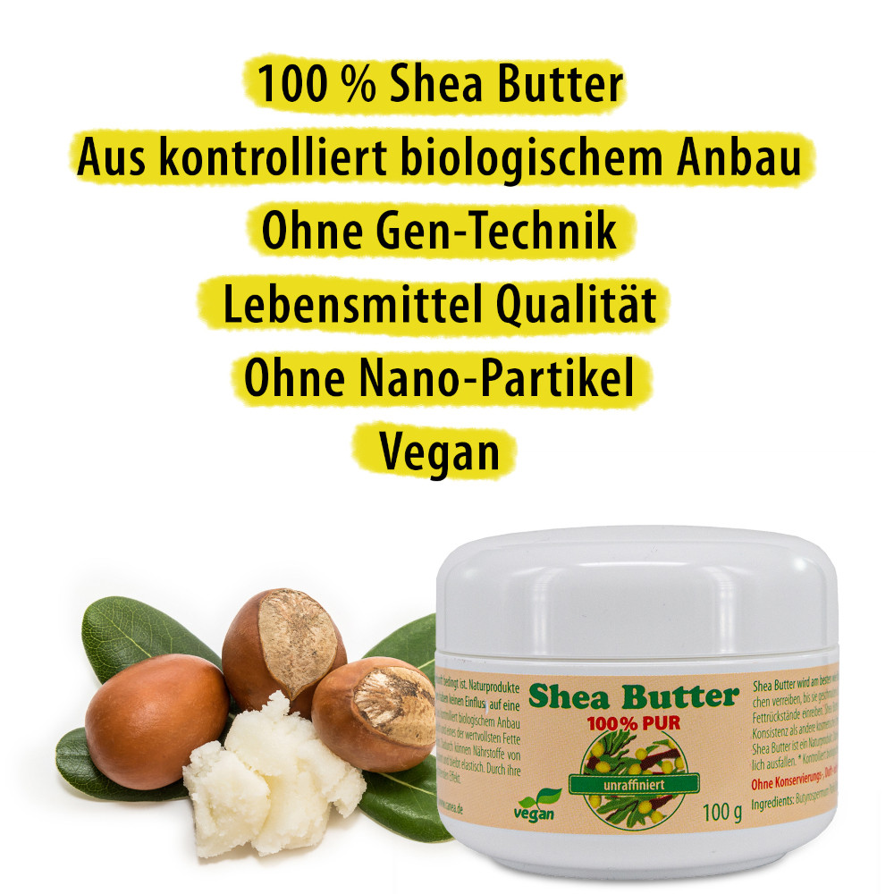 Sheabutter Unraffiniert 100% Pur 100 g