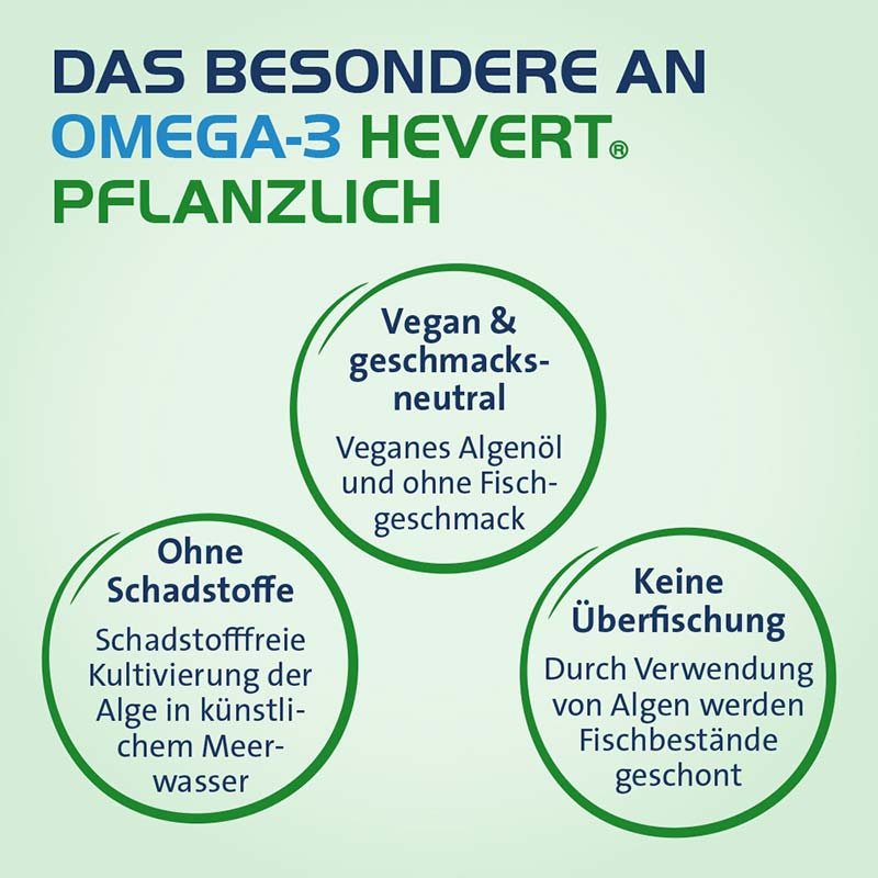 OMEGA-3 HEVERT PFLANZLICH 120 St Weichkapseln