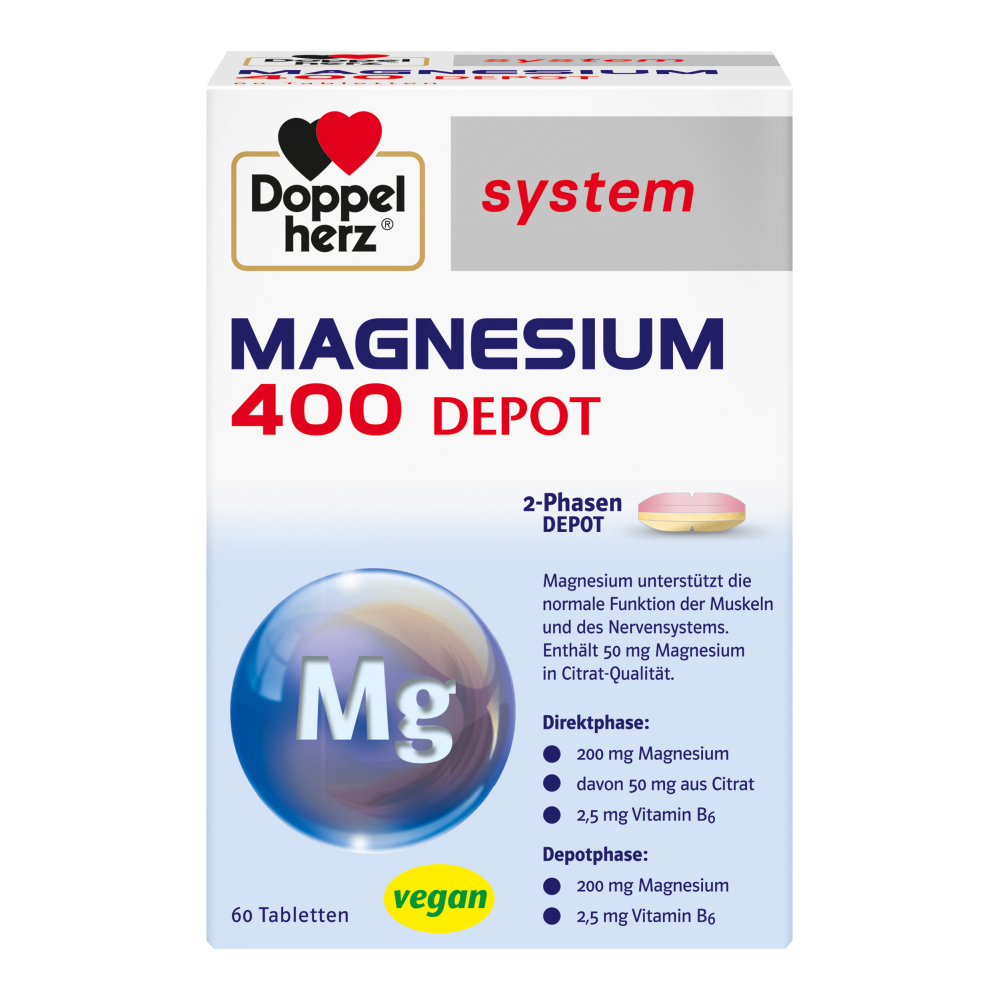 Doppelherz system MAGNESIUM 400 DEPOT 60 St Tabletten