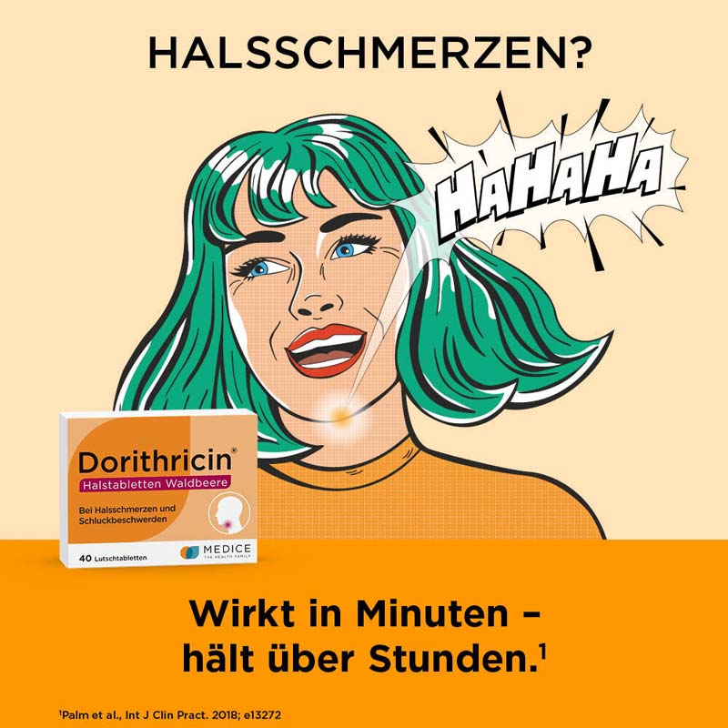 Dorithricin Waldbeere Lutschtabletten bei Halsschmerzen  40 St Lutschtabletten