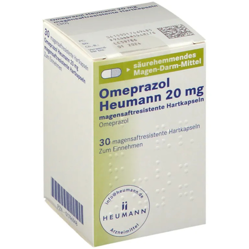 Omeprazol Heumann 20mg 30 St Magensaftresistente Hartkapseln