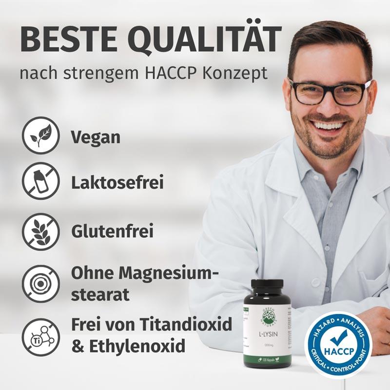 GREEN NATURALS L-LYSIN 1200 mg 120 St Kapseln