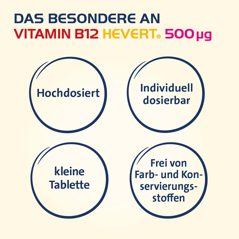 VITAMIN B12 HEVERT 500 Mikrogramm 120 St Tabletten