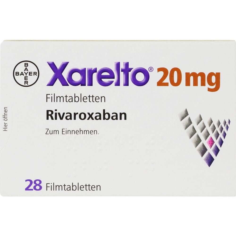 Xarelto 20mg 28 St Filmtabletten