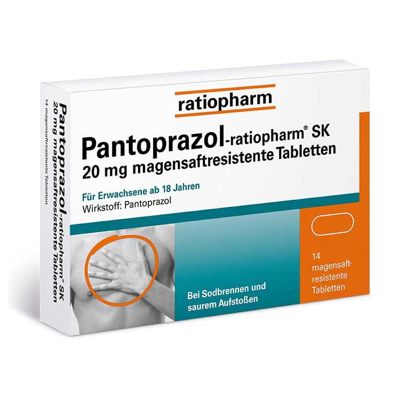 Pantoprazol-ratiopharm bei Sodbrennen 14 St Tabletten magensaftresistent