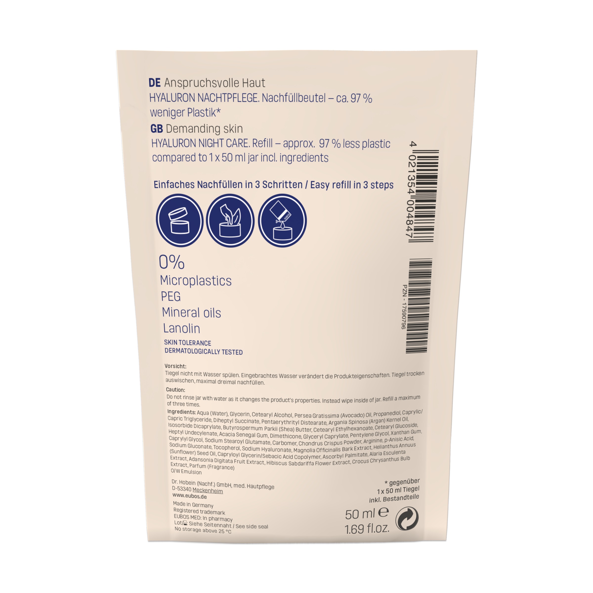EUBOS ANTI AGE HYALURON REPAIR FILLER NIGHT 50 ml Creme