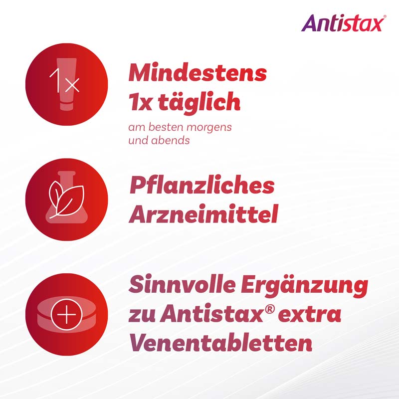 Antistax Venencreme, bei müden, schweren Beinen, Venenschwäche & Krampfadern 50 g Creme