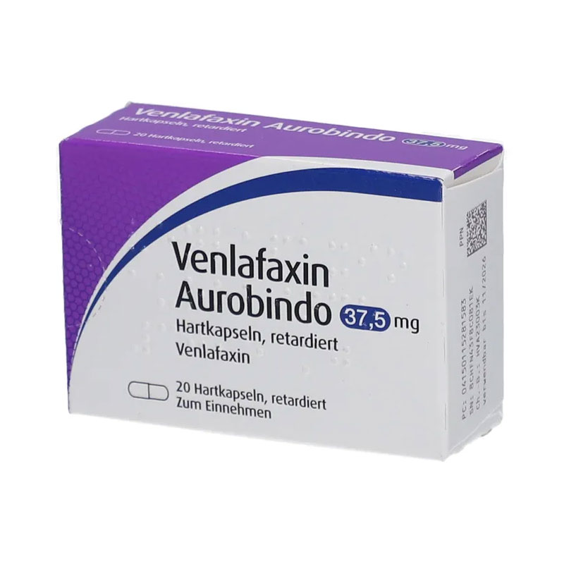 VENLAFAXIN Aurobindo 37,5 mg Hartkapseln retard. 20 St Retard-Kapseln