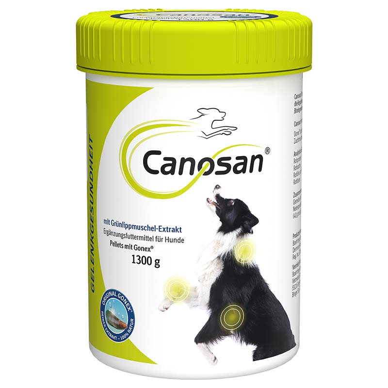 Canosan - Zur Unterstützung der Gelenke & des Bindegewebes für Hunde mit Grünlippmuschel-Extrakt Gonex 1300 g Konzentrat