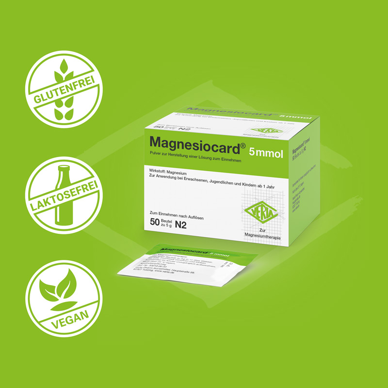 MAGNESIOCARD 5 mmol Plv.z.Her.e.Lsg.z.Einnehmen 50 St Pulver zur Herstellung einer Lösung zum Einnehmen