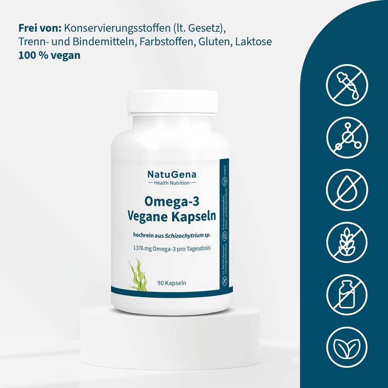 NatuGena Omega-3 Vegane Kapseln 90 St Kapseln