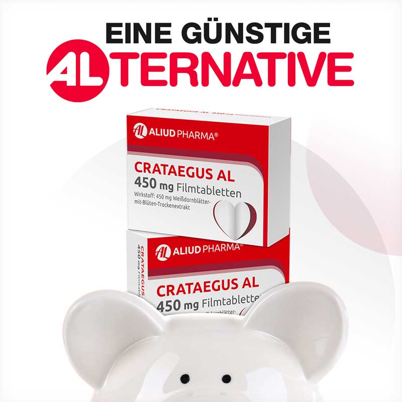 Crataegus AL 450 mg Filmtabletten bei nachlassender Herzleistung
