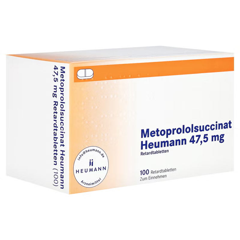 Metoprololsuccinat Heumann 47,5mg 100 St Retard-Tabletten