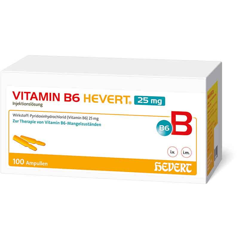 VITAMIN B6 HEVERT 25 mg 100X2 ml Injektionslösung