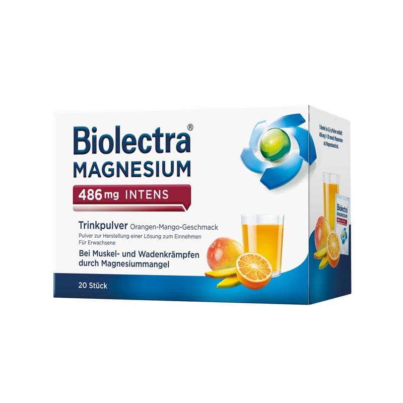 Biolectra MAGNESIUM 486 mg INTENS 20 St Pulver zur Herstellung einer Lösung zum Einnehmen