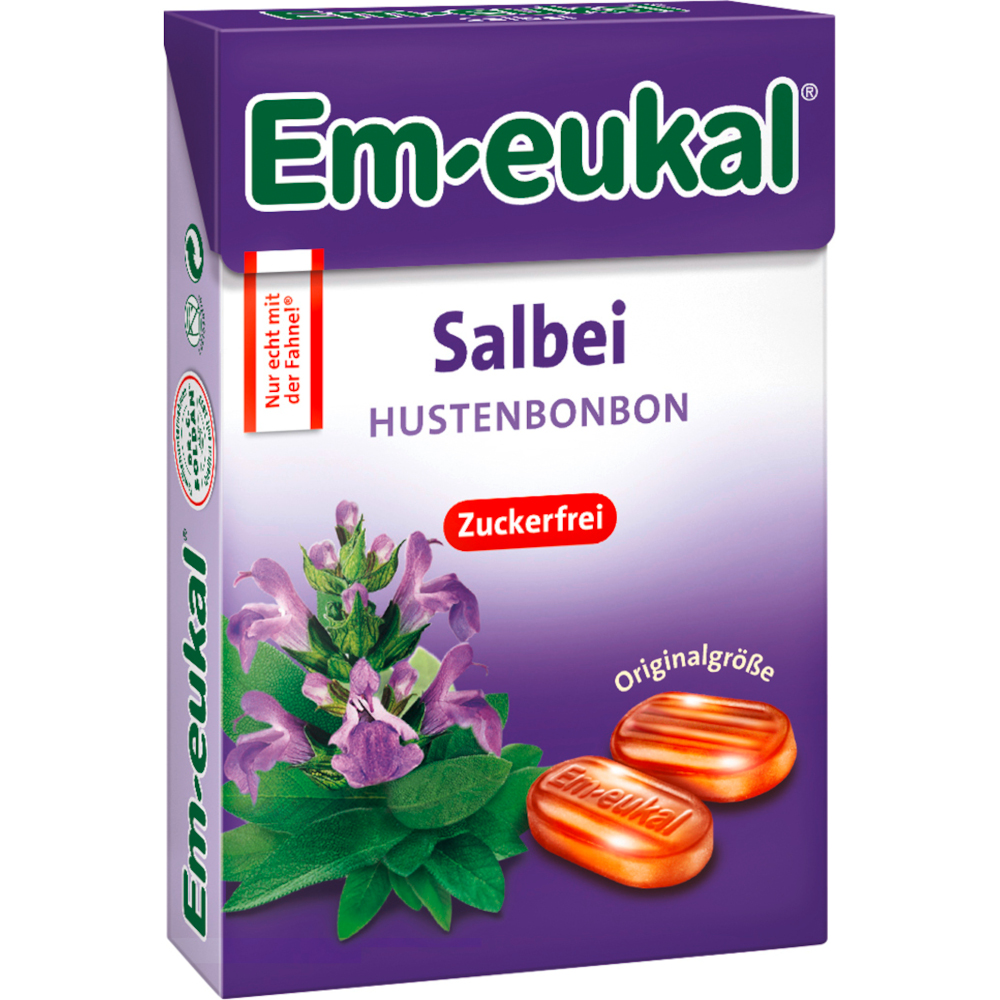 Em-eukal Salbei Hustenbonbon zuckerfrei 50 g Bonbons
