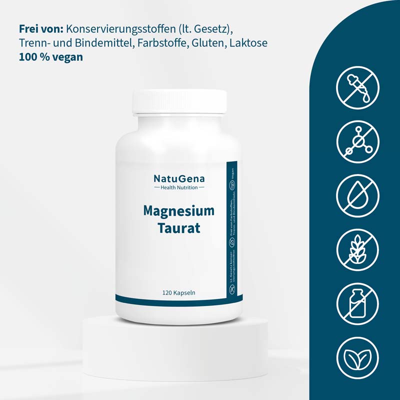 NatuGena Magnesium-Taurat 120 St Kapseln