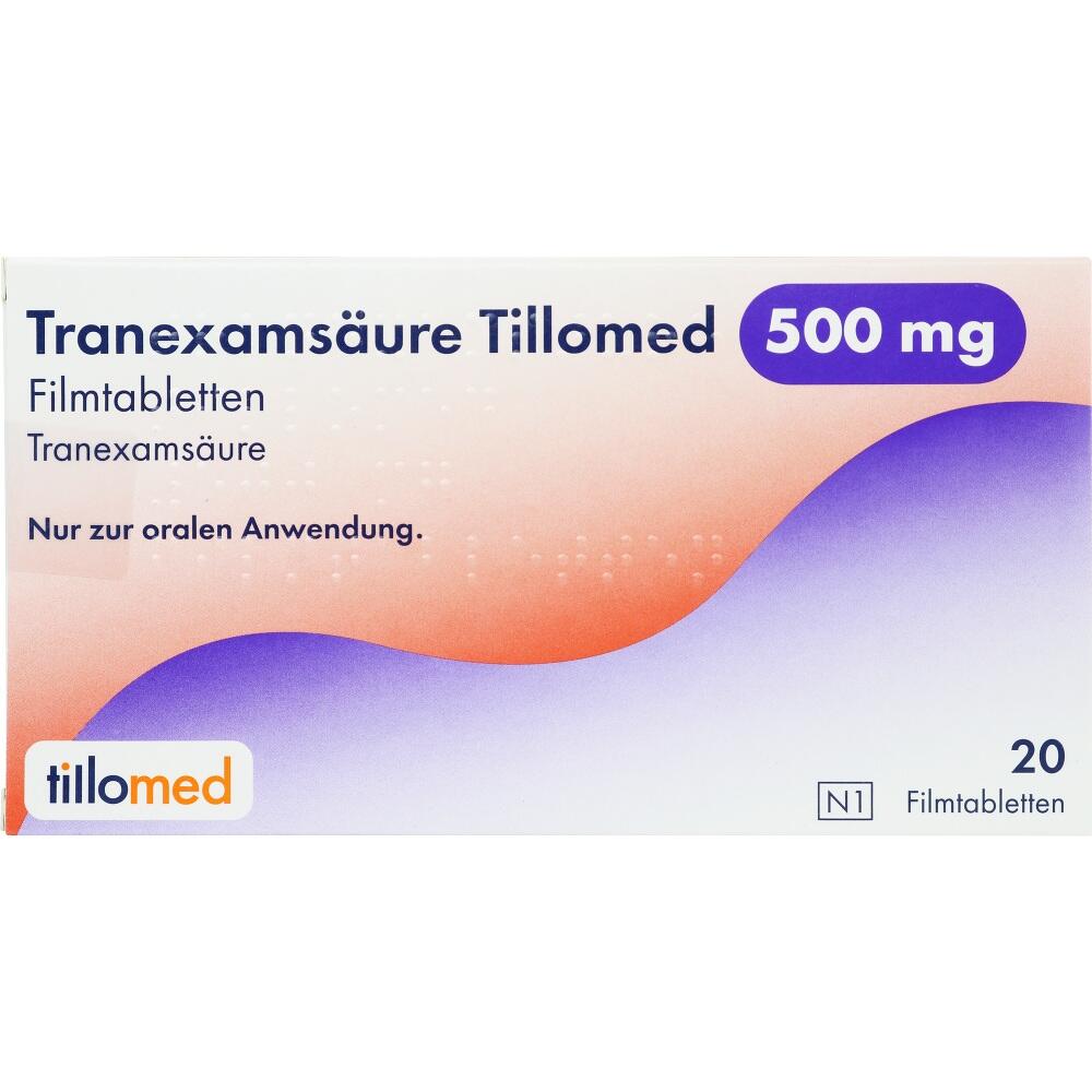 Tranexamsäure Tillomed 500 mg 20 St Filmtabletten