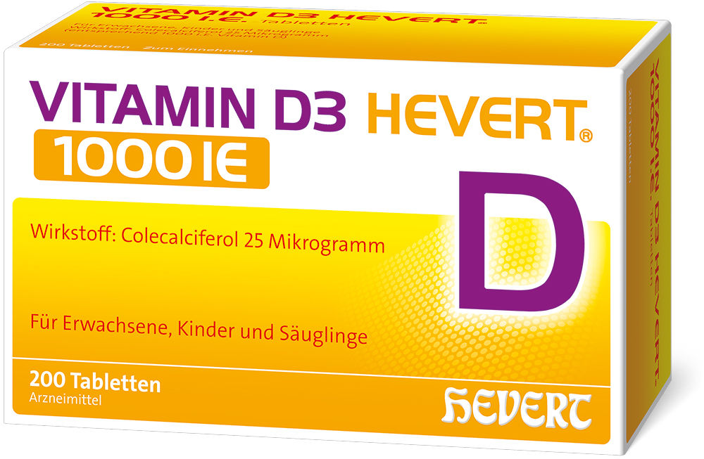 VITAMIN D3 HEVERT 1000 IE 200 St Tabletten