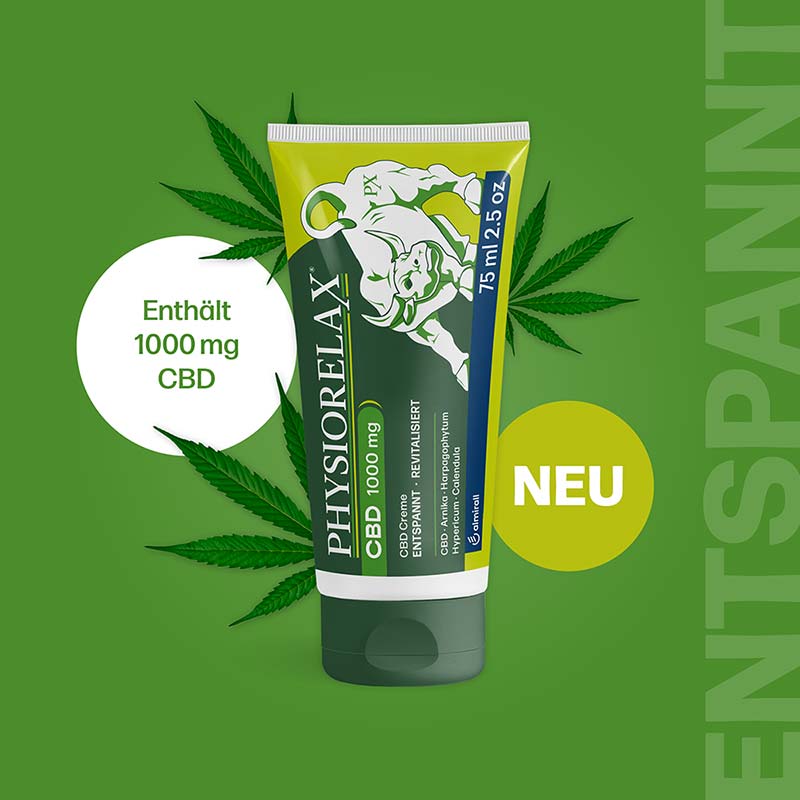 PHYSIORELAX CBD 1000 mg CREME - entspannt & revitalisiert