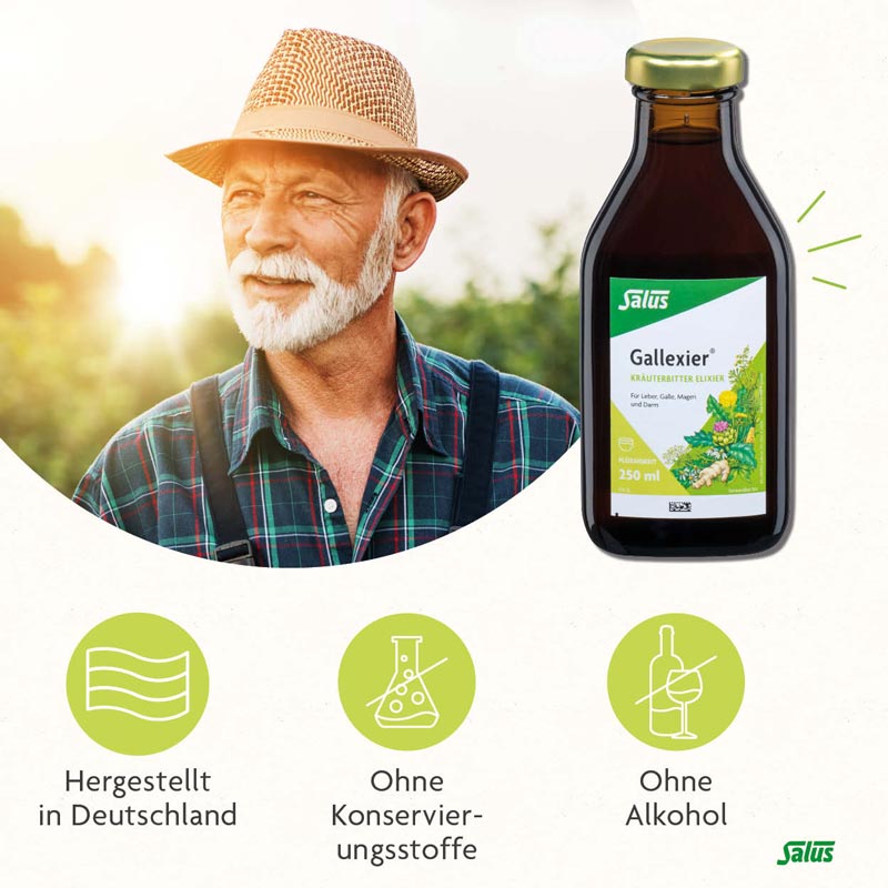 Gallexier Kräuterbitter Elixier 3X20 ml Flüssigkeit zum Einnehmen