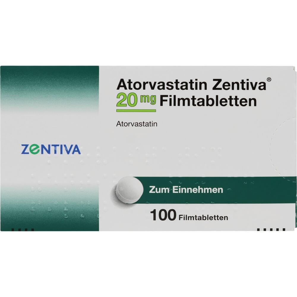 Atorvastatin Zentiva 20 mg 100 St Filmtabletten