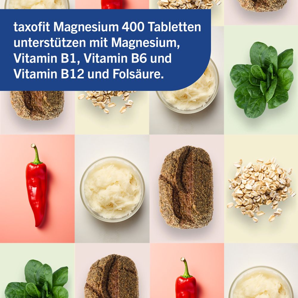 taxofit Magnesium 400 +B1+B6+B12+Folsäure 45 St Tabletten