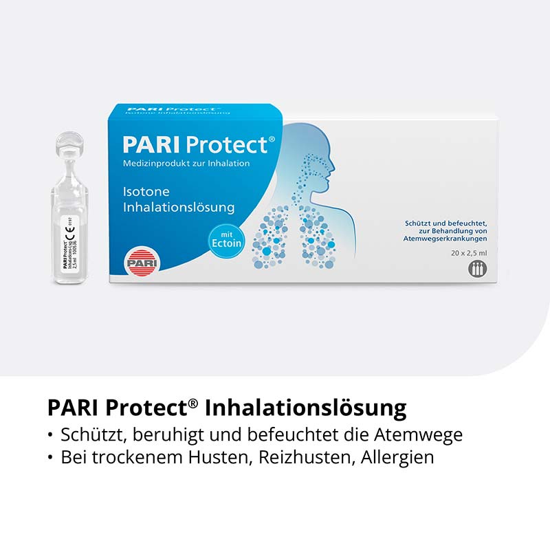 PARI ProtECT Inhalationslösung mit Ectoin Ampullen 20X2.5 ml Ampullen