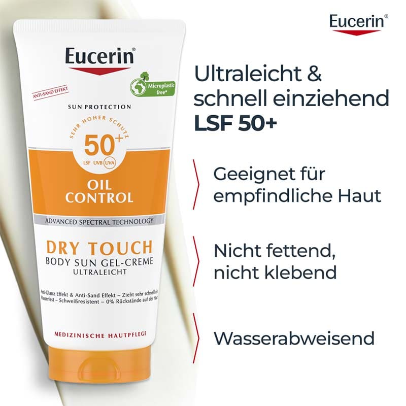 Eucerin SUN OIL CONTROL DRY TOUCH BODY SUN GEL-CREME ULTRALEICHT LSF 50+  200 ml Creme