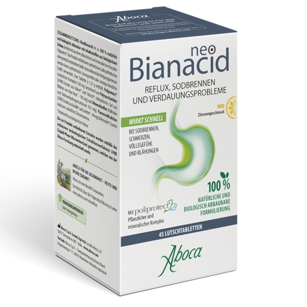 neo Bianacid Zitronengeschmack 45 St Lutschtabletten
