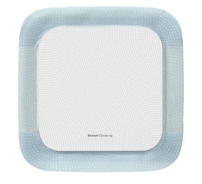 BIATAIN Silicone Ag Schaumverband 7,5x7,5 cm 5 St Verband