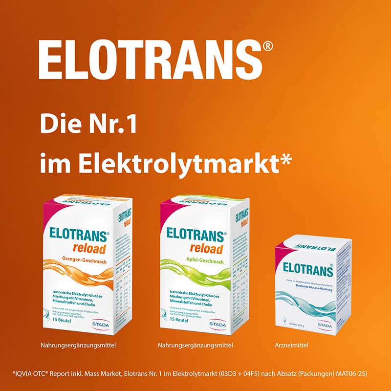 ELOTRANS reload Isotonische Elektrolyt-Glucose-Mischung 15X7.57 g Beutel