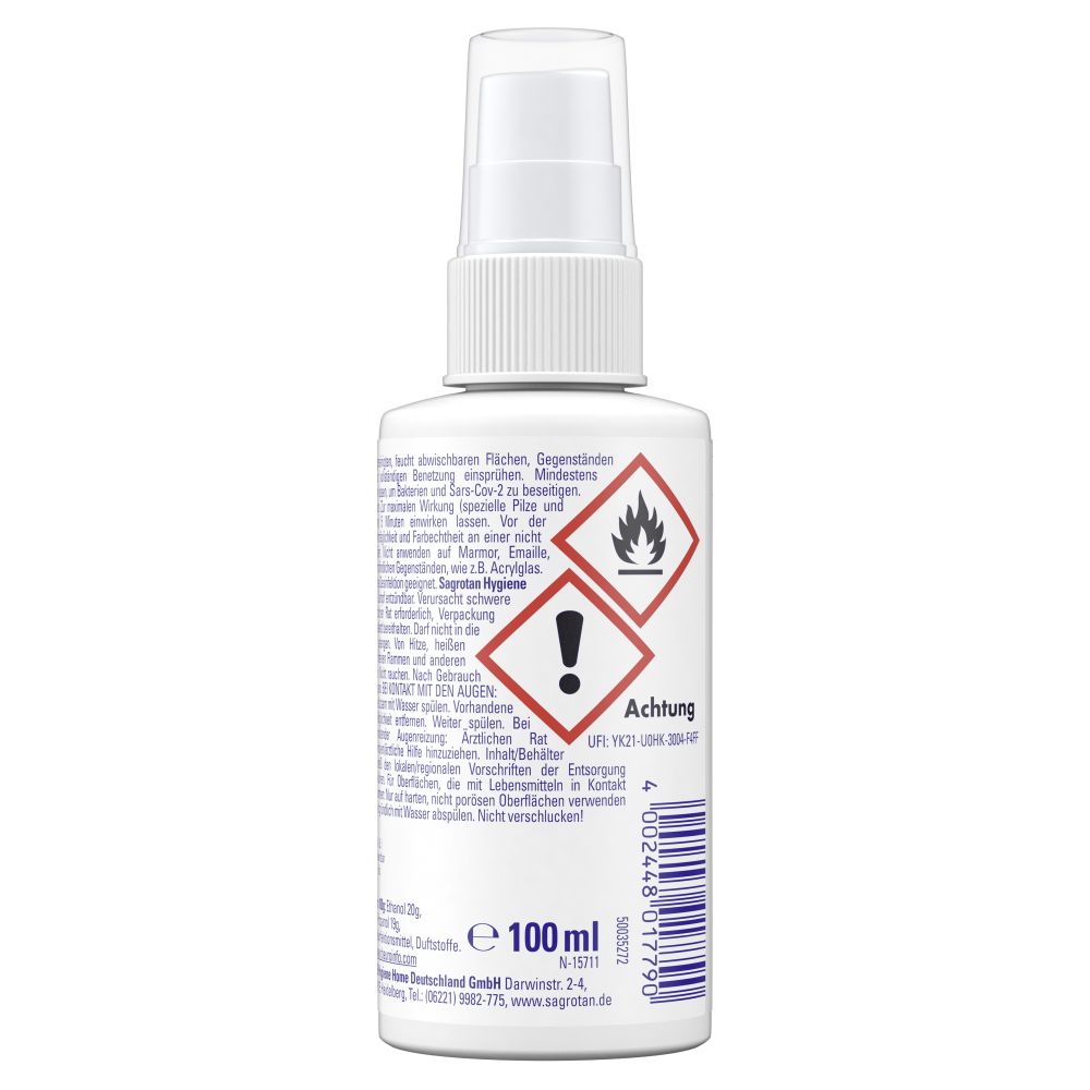 SAGROTAN Desinfektionsmittel Hygiene Pumpspray 100 ml Spray