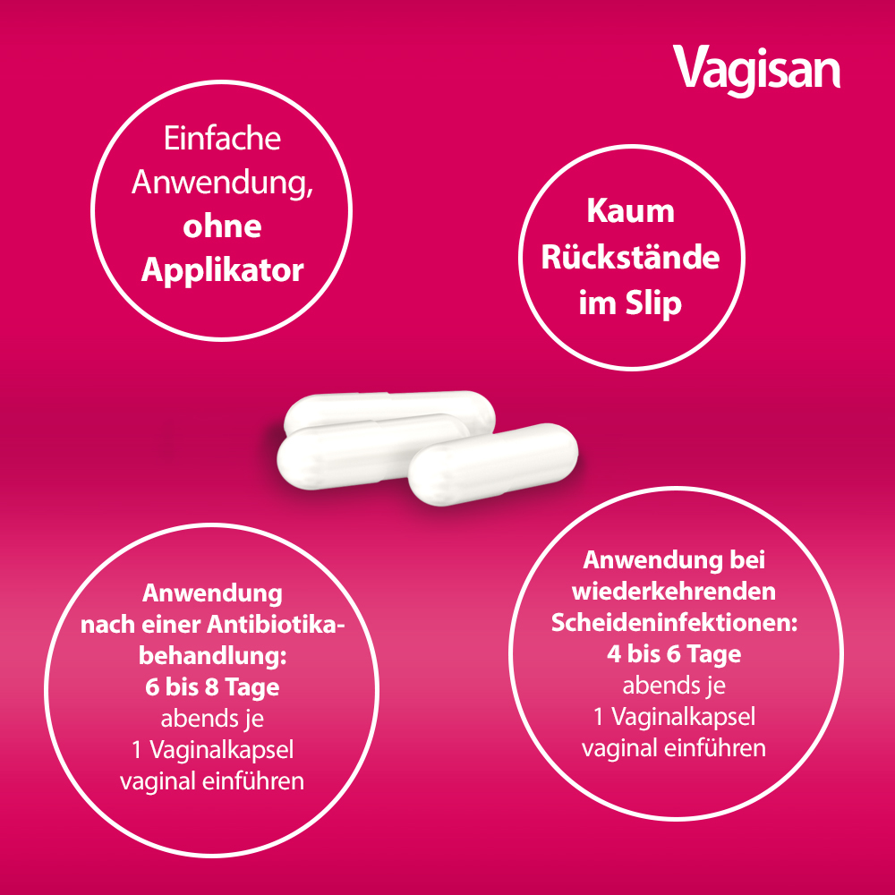 Vagisan ProbioFlora Milchsäure-Bakterien - Vaginalkapseln 8 St Vaginalkapseln