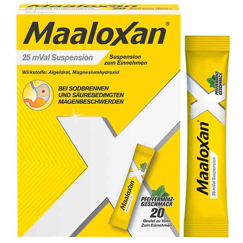Maaloxan Suspension bei Sodbrennen & Magenschmerzen 20X10 ml Suspension