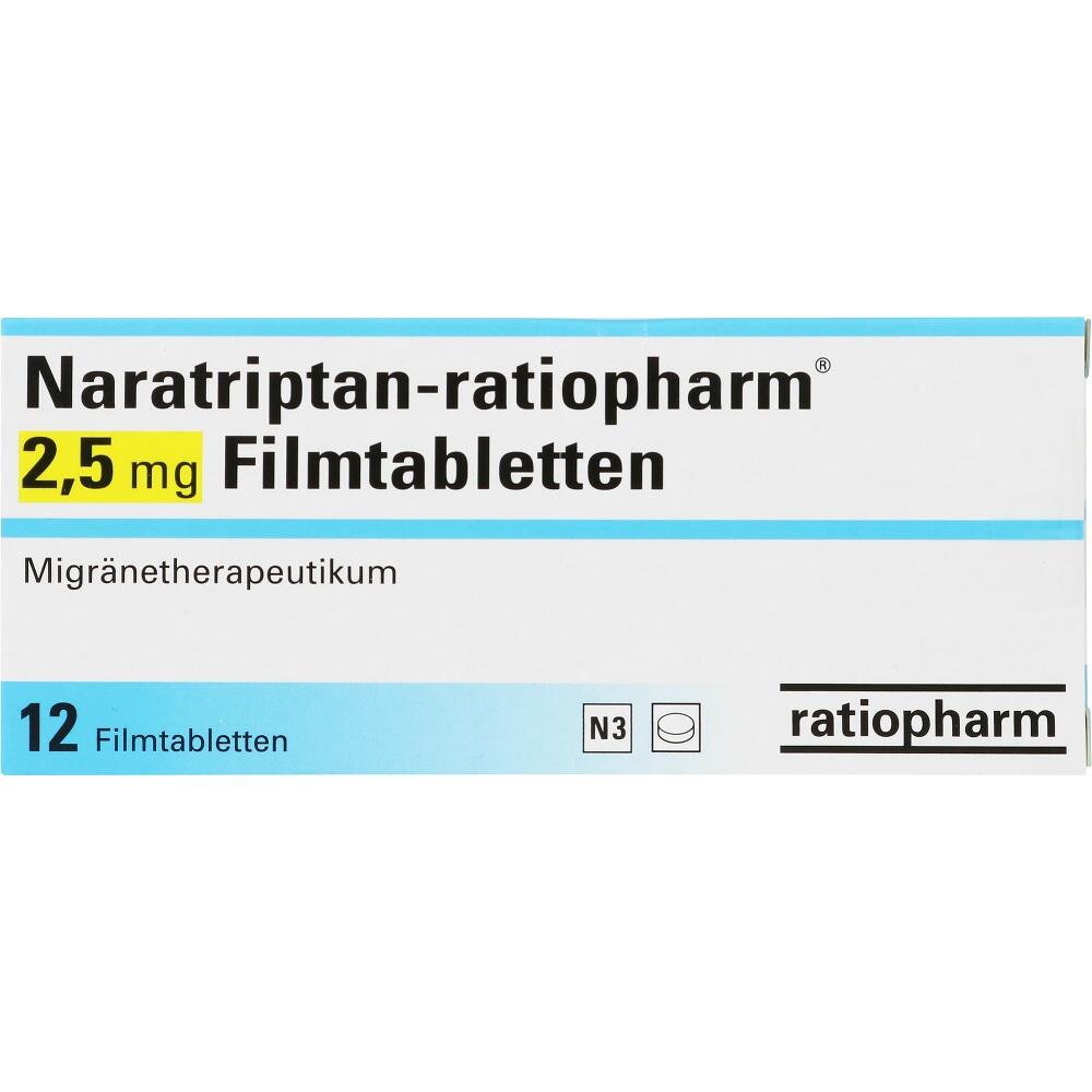 Naratriptan-ratiopharm 2,5mg 12 St Filmtabletten
