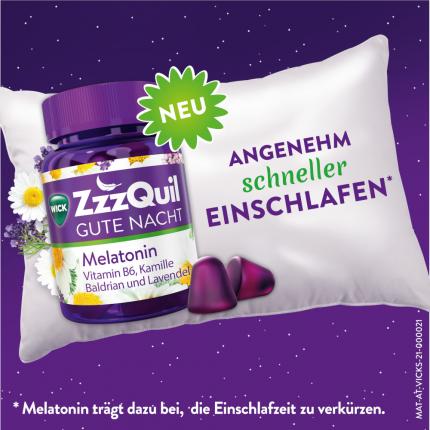 WICK ZzzQuil GUTE NACHT Melatonin Waldfruchtgeschmack Doppelpack 2X60 St