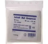 ZELLSTOFF MULLKOMPRESSEN 10x10 cm unsteril 10 St Kompressen