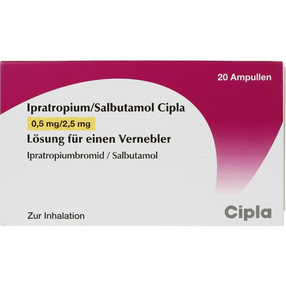 IPRATROPIUM/Salbutamol Cipla 0,5mg/2,5mg L.f.Vern. 20 St Lösung für einen Vernebler
