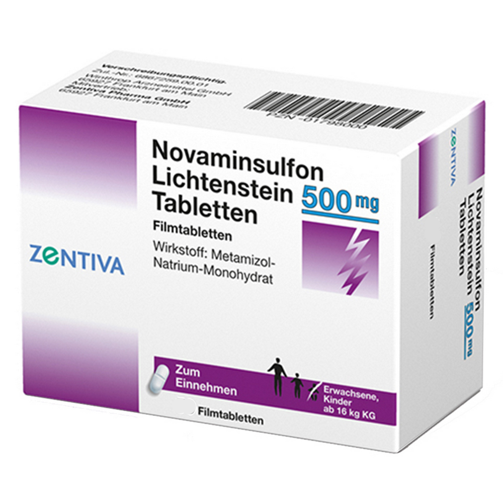 Novaminsulfon Lichtenstein 500mg 20 St Filmtabletten