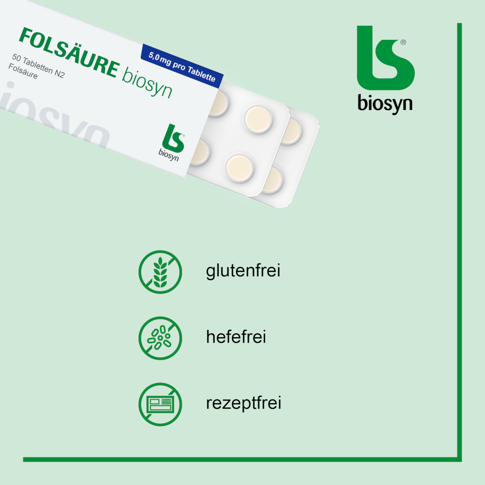 Folsäure Biosyn Tabletten N2 50 St 50 St Tabletten