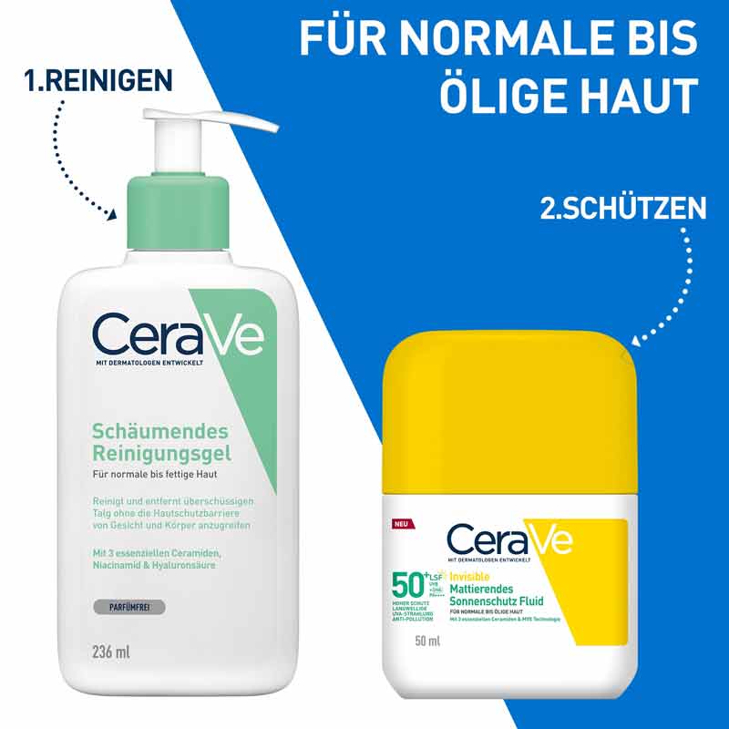 CeraVe Invisible Mattierendes Sonnenschutz Fluid 50 ml Flüssigkeit