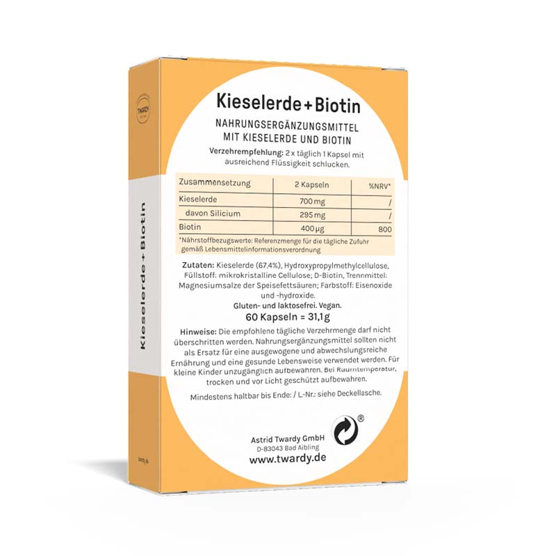 Twardy Kieselerde + Biotin 60 St Kapseln