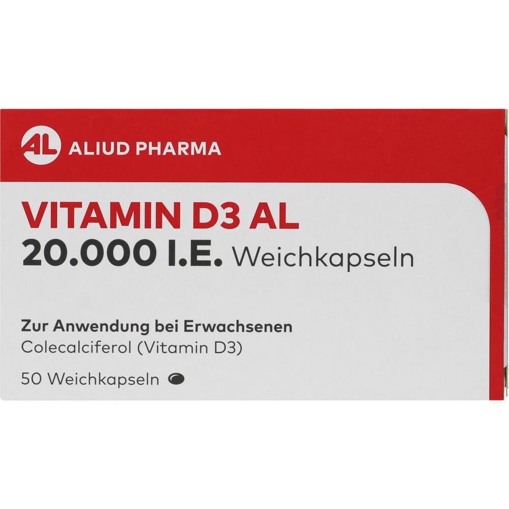 VITAMIN D3 AL 20.000 I.E. 50 St Weichkapseln