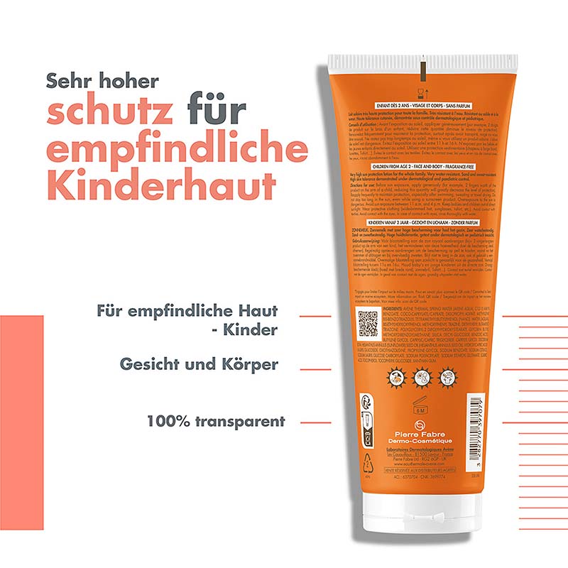 Avène Kinder-Sonnenmilch SPF 50+  250 ml Milch