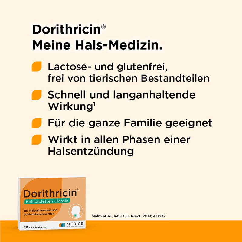 Dorithricin Classic Lutschtabletten bei Halsschmerzen  20 St Lutschtabletten