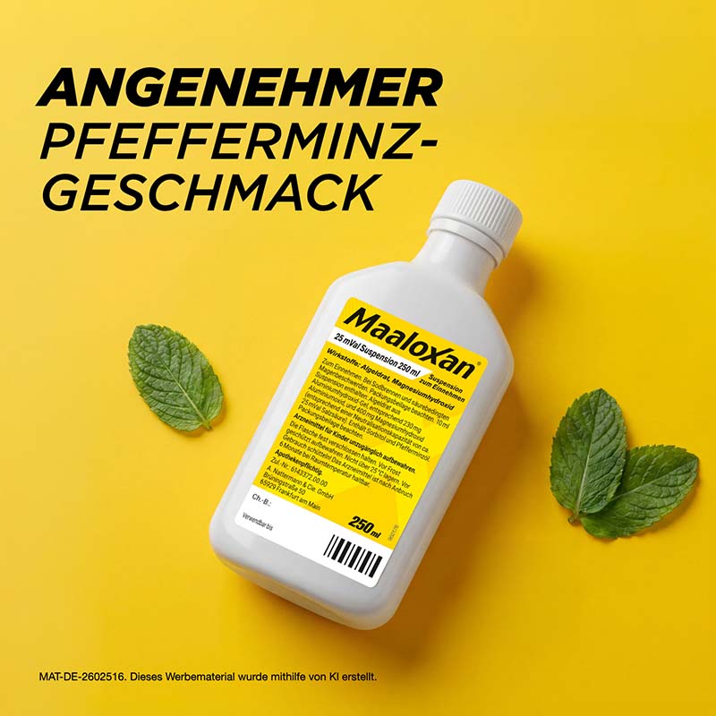 MAALOXAN Suspension bei Sodbrennen & Magenschmerzen 250 ml Suspension