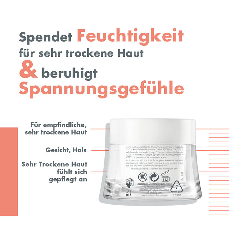 Avène EAU THERMALE Revitalisierende Nutritive Creme REICHHALTIG  50 ml Creme