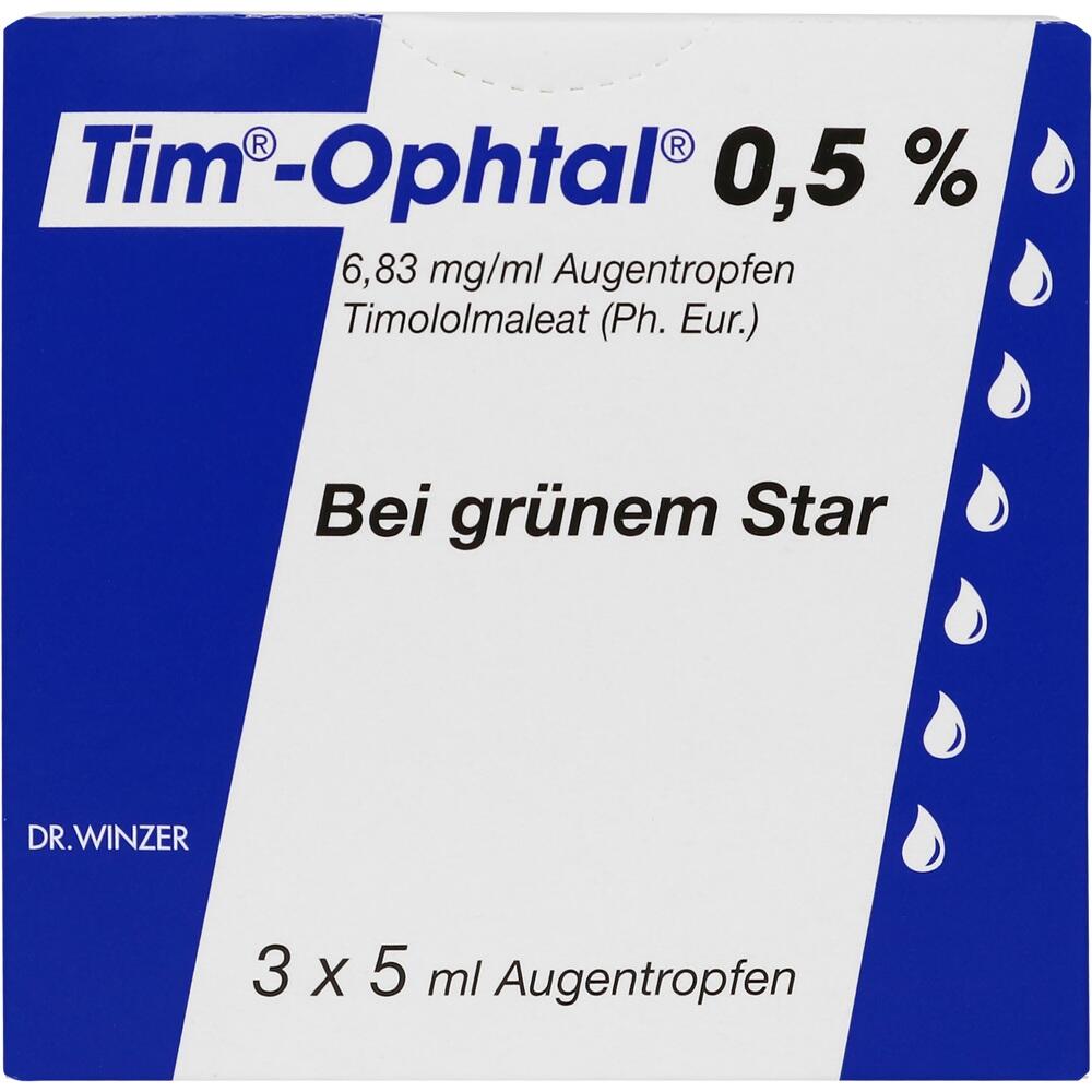 Tim-Ophtal 0,5% 3X5 ml Augentropfen