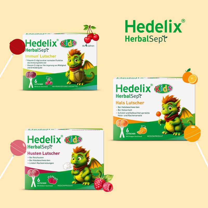 Hedelix HerbalSept Hals Lutscher Kids 6 St Bonbons
